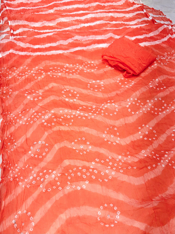 Leheriya Bandhej Saree