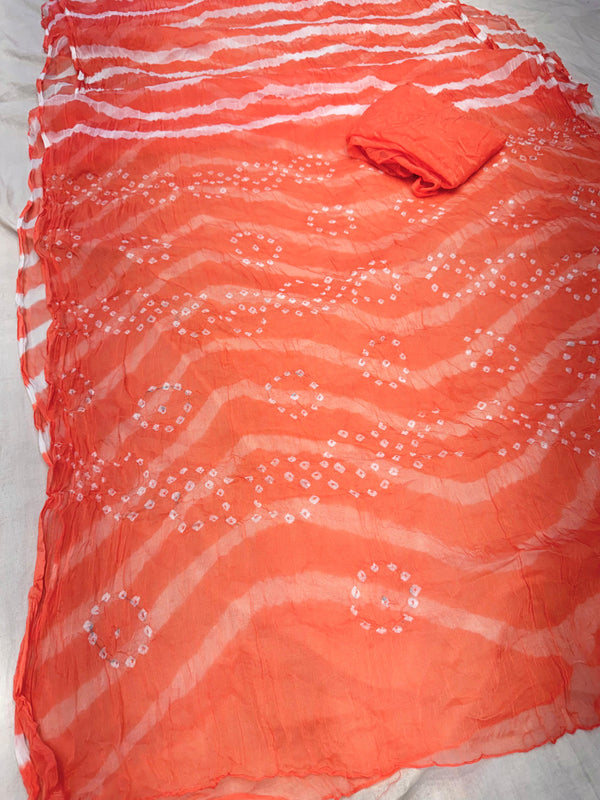Leheriya Bandhej Saree