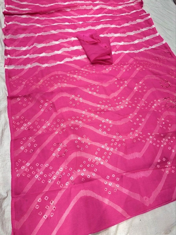 Leheriya Bandhej Saree