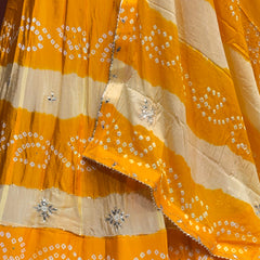 Chinon Shibori Bandhej Lehenga