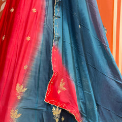 Chinon Shibori Handwork Lehenga
