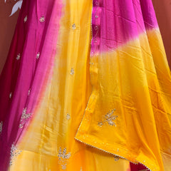 Chinon Shibori Handwork Lehenga
