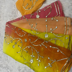 Half Pure Shiffon Designer Gotta Work Saree