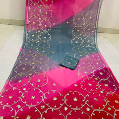 Half Pure Shiffon Designer Gotta Work Saree