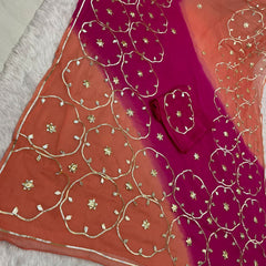 Half Pure Shiffon Designer Gotta Work Saree