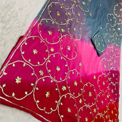 Half Pure Shiffon Designer Gotta Work Saree