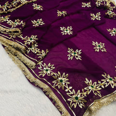 Royal Jorjet Multi Colour Gotta Work Saree