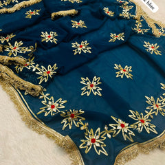 Royal Jorjet Multi Colour Gotta Work Saree