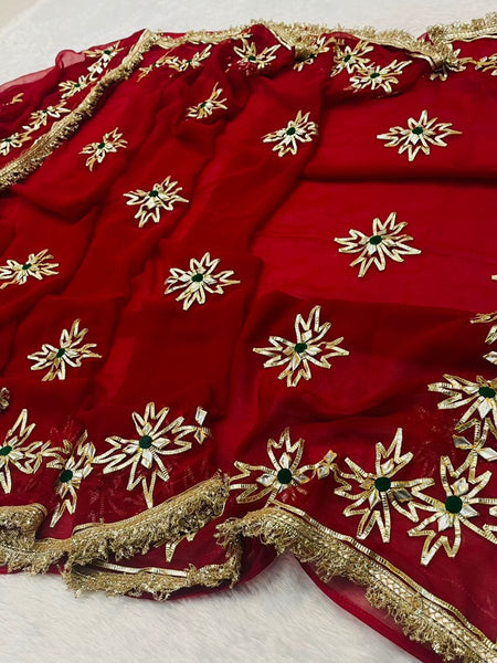 Royal Jorjet Multi Colour Gotta Work Saree