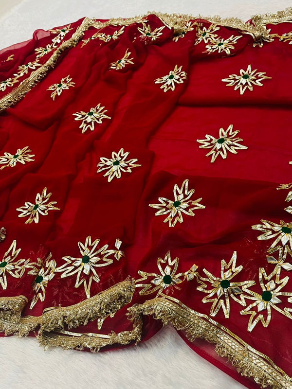 Royal Jorjet Multi Colour Gotta Work Saree