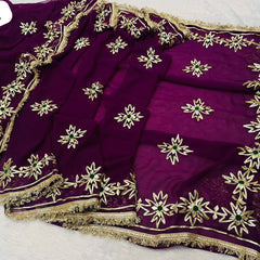 Royal Jorjet Multi Colour Gotta Work Saree