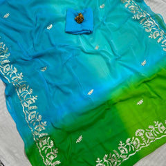 Half Pure Shiffon Saree