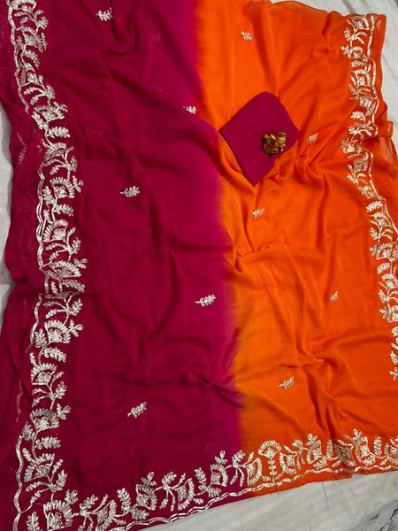 Half Pure Shiffon Saree