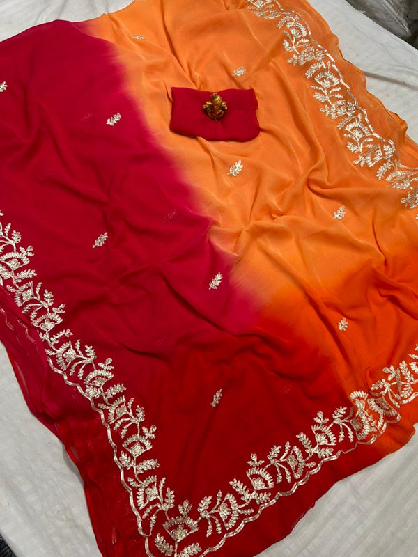 Half Pure Shiffon Saree