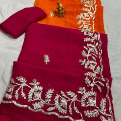 Half Pure Shiffon Saree