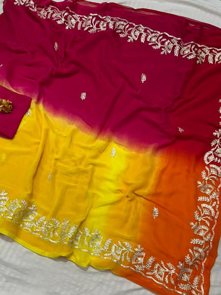 Half Pure Shiffon Saree