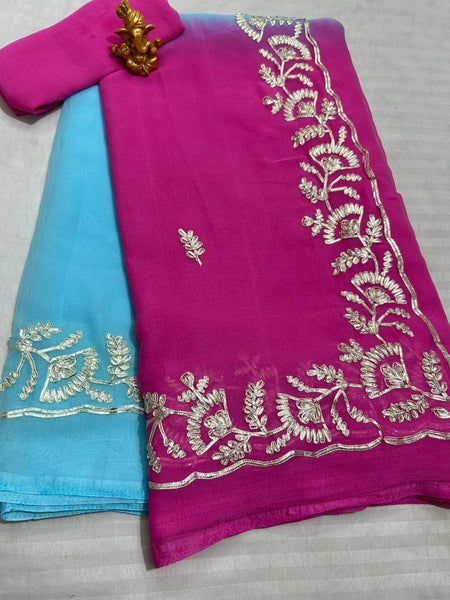 Half Pure Shiffon Saree