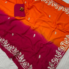 Half Pure Shiffon Saree
