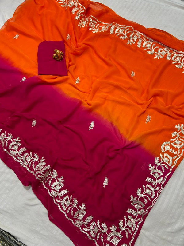 Half Pure Shiffon Saree