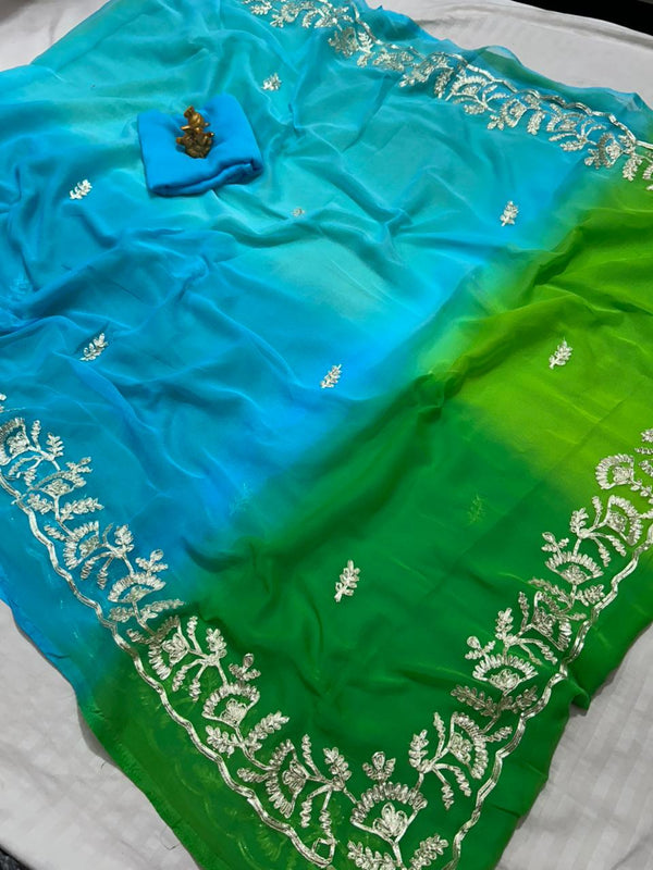 Half Pure Shiffon Saree
