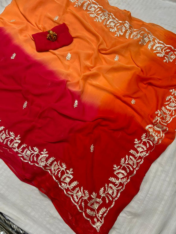 Half Pure Shiffon Saree