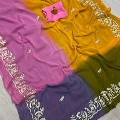 Half Pure Shiffon Saree