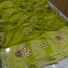 Traditional Rajasthani Gotta Work Saree