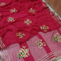 Traditional Rajasthani Gotta Work Saree