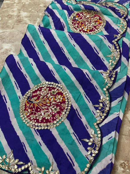 Pure Tussar Silk Leheriya
