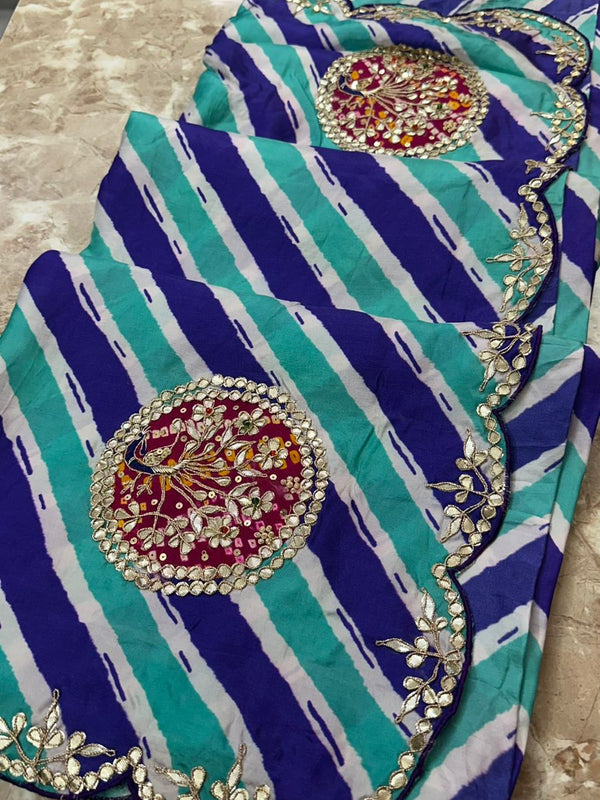 Pure Tussar Silk Leheriya