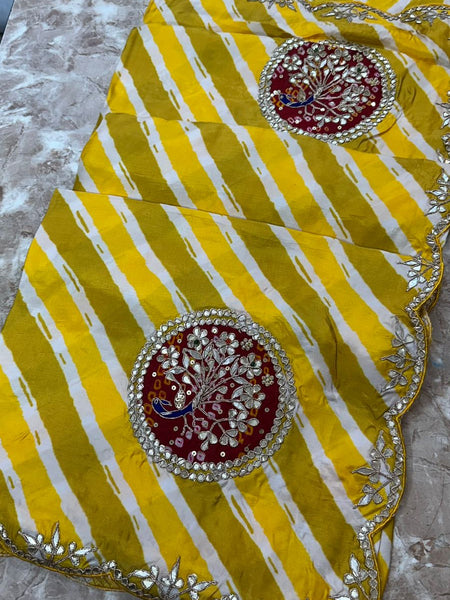 Pure Tussar Silk Leheriya