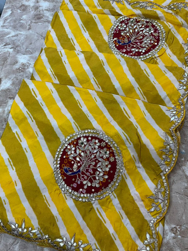 Pure Tussar Silk Leheriya