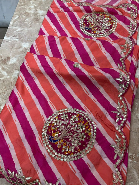 Pure Tussar Silk Leheriya