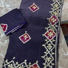 Pure Upada Silk Gota Patti Saree