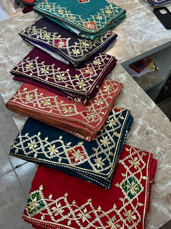 Pure Upada Silk Gota Patti Saree