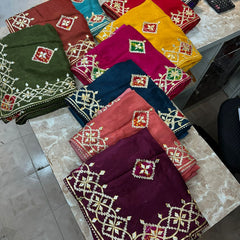 Pure Upada Silk Gota Patti Saree