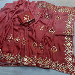 Pure Upada Silk Gota Patti Saree