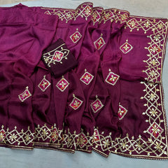 Pure Upada Silk Gota Patti Saree