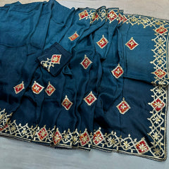 Pure Upada Silk Gota Patti Saree