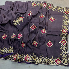 Pure Upada Silk Gota Patti Saree