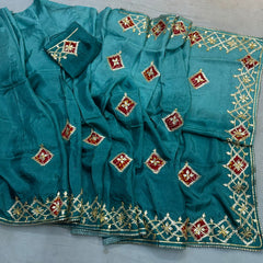 Pure Upada Silk Gota Patti Saree