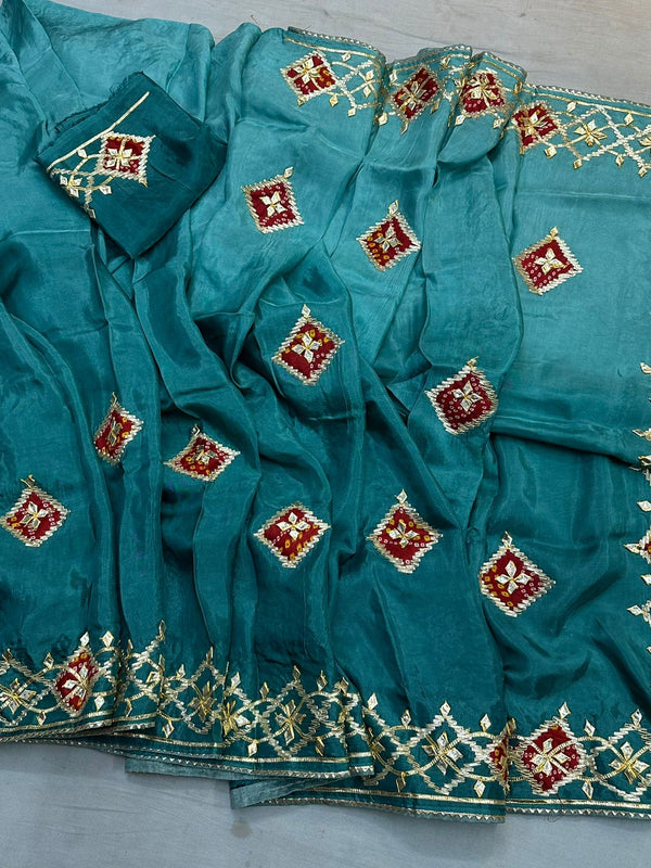 Pure Upada Silk Gota Patti Saree