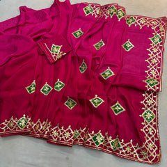 Pure Upada Silk Gota Patti Saree