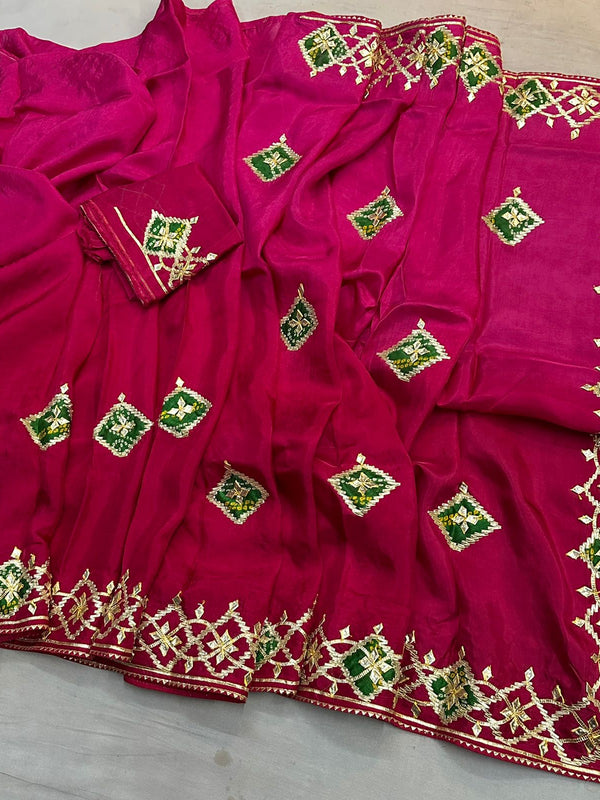 Pure Upada Silk Gota Patti Saree