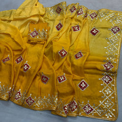 Pure Upada Silk Gota Patti Saree