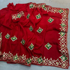 Pure Upada Silk Gota Patti Saree