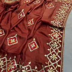 Pure Upada Silk Gota Patti Saree