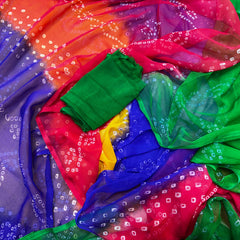 Chiffon Bandhej Saree
