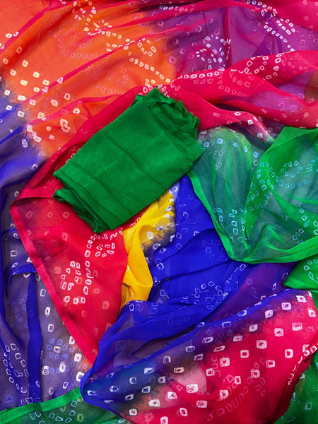 Chiffon Bandhej Saree
