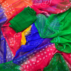 Chiffon Bandhej Saree